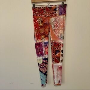 Niyama Sol Leggings Womens Large Color Festival Ankle Yoga Active Athleisure